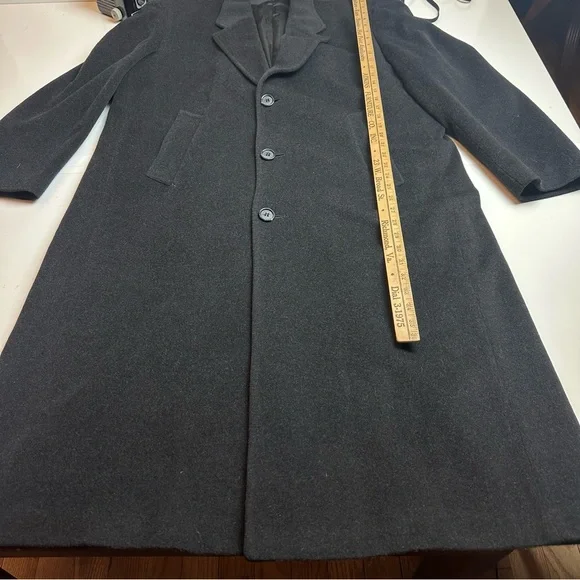 Gianfranco Ruffini Men's Black Wool Coat